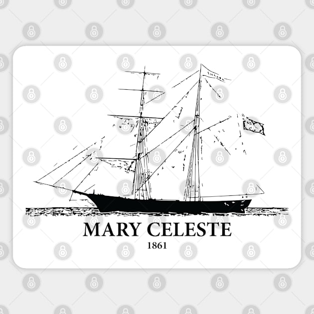 Mary Celeste 1861 Ship Magnet by Lakeric